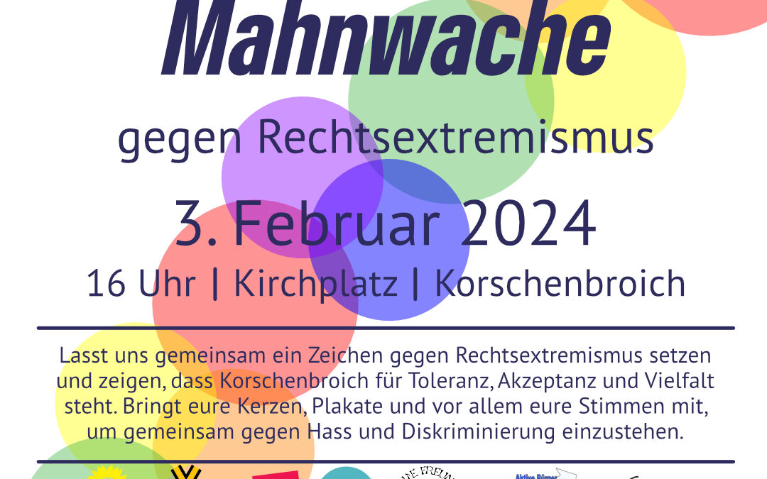 VfB Korschenbroich steht auf: Mahnwache für Vielfalt – Zeigen wir Solidarität!