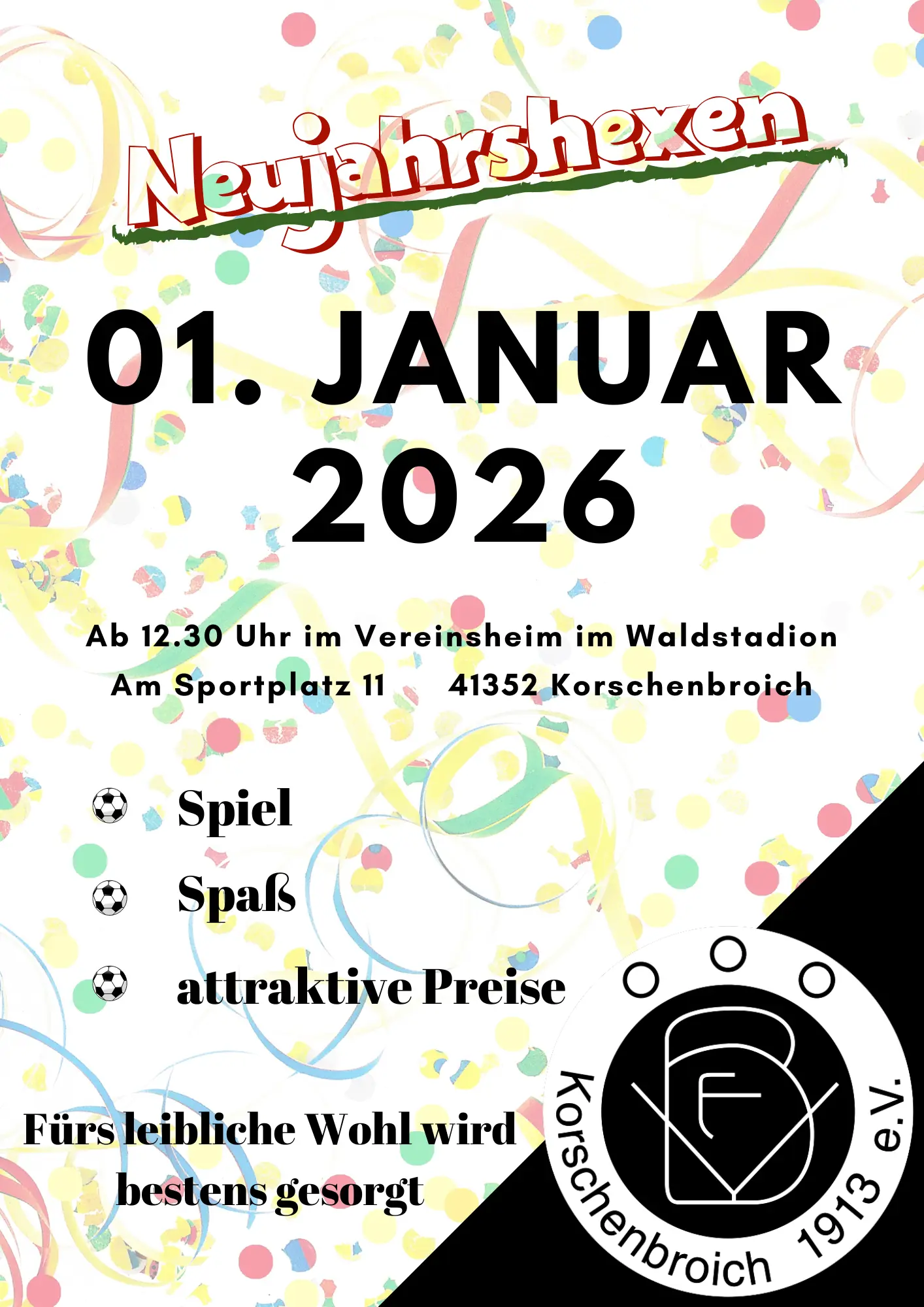 Neujahrshexen 2026 beim VFB Korschenbroich